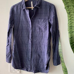 BABATON Blue Plaid Button Up